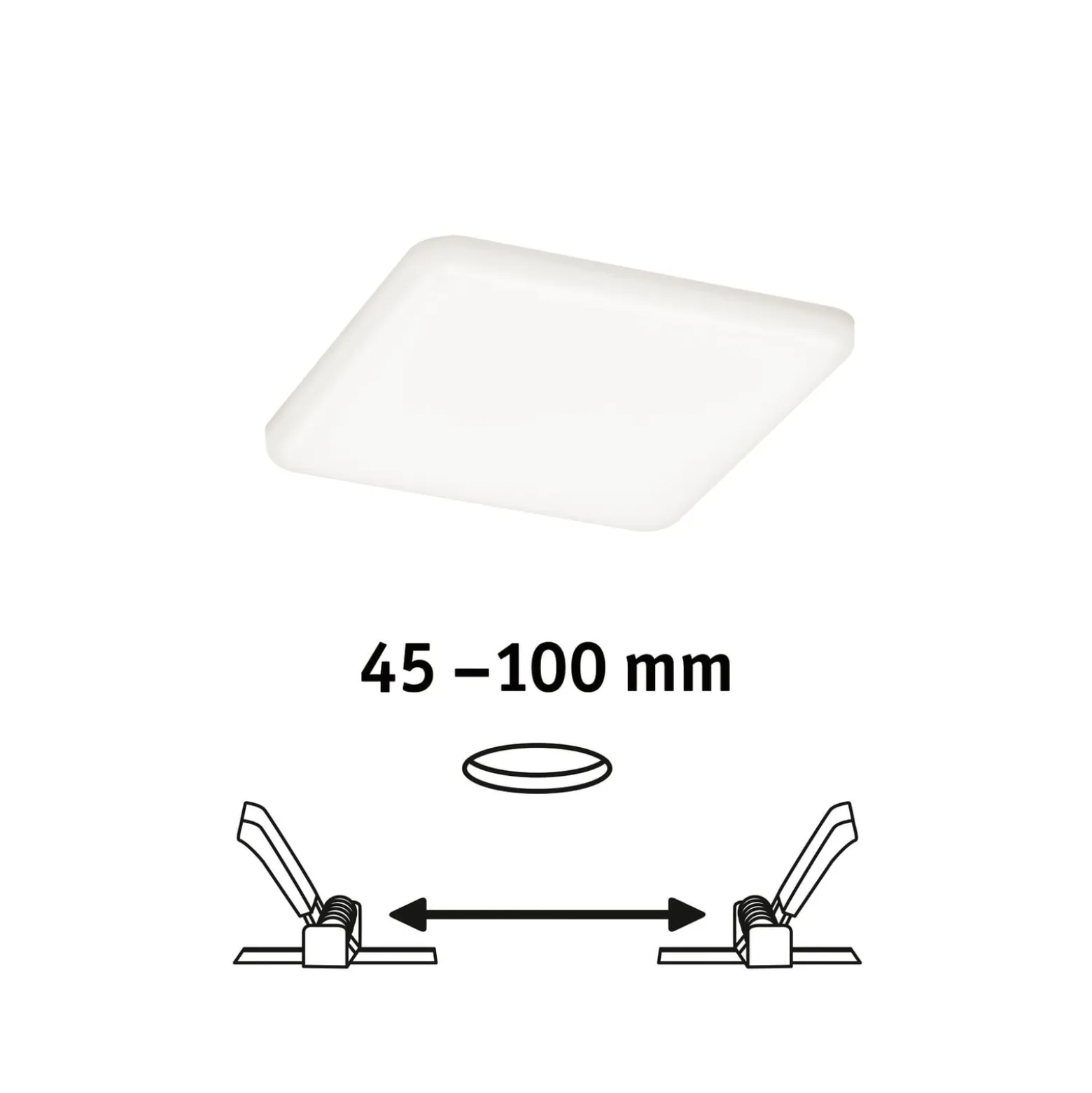 Paulmann Veluna -LED-uppovalo 4 000 K 12,5 x 12,5
