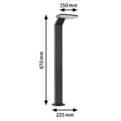 Paulmann Zenera -LED-pylväsvalo antrasiitti 2200K