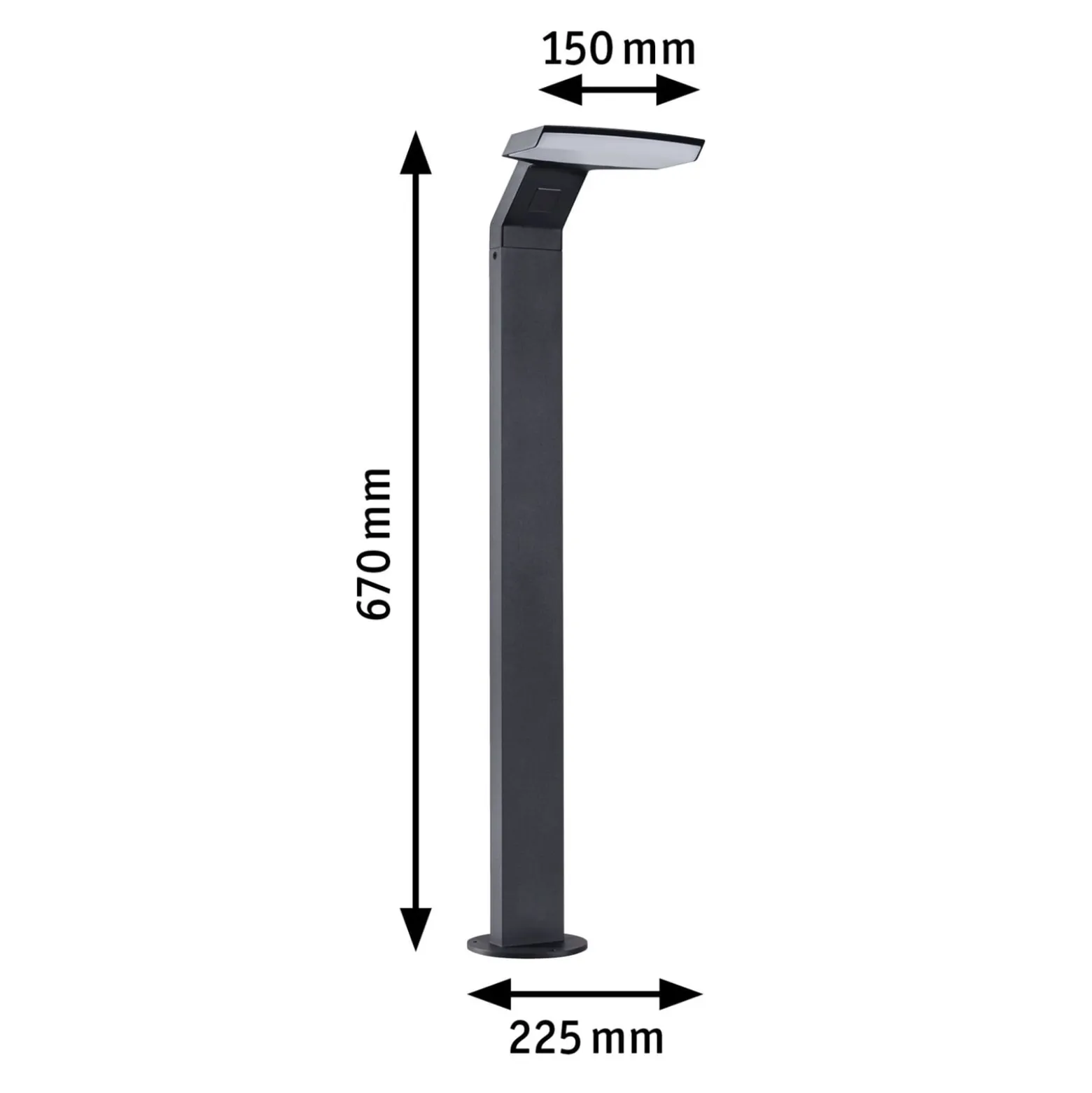 Paulmann Zenera -LED-pylväsvalo antrasiitti 2200K