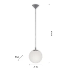 Paul Neuhaus Bolo riippuvalaisin, lasivarjostin, Ø 20cm