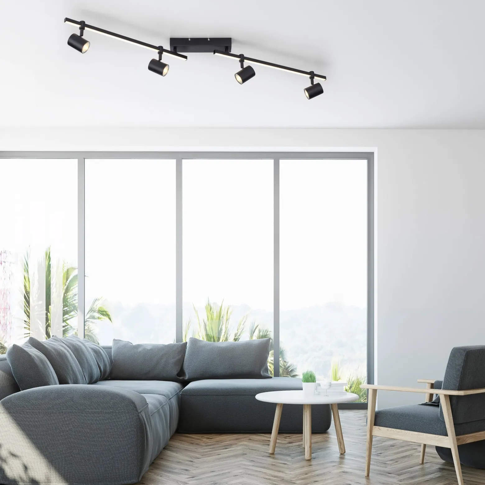 Paul Neuhaus LED-kattovalaisin Barik, 120 cm, säädettävä