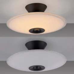 Paul Neuhaus LED-kattovalaisin Elipsa, valkoinen/musta, Ø 35 cm