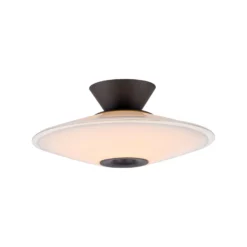 Paul Neuhaus LED-kattovalaisin Elipsa, valkoinen/musta, Ø 35 cm