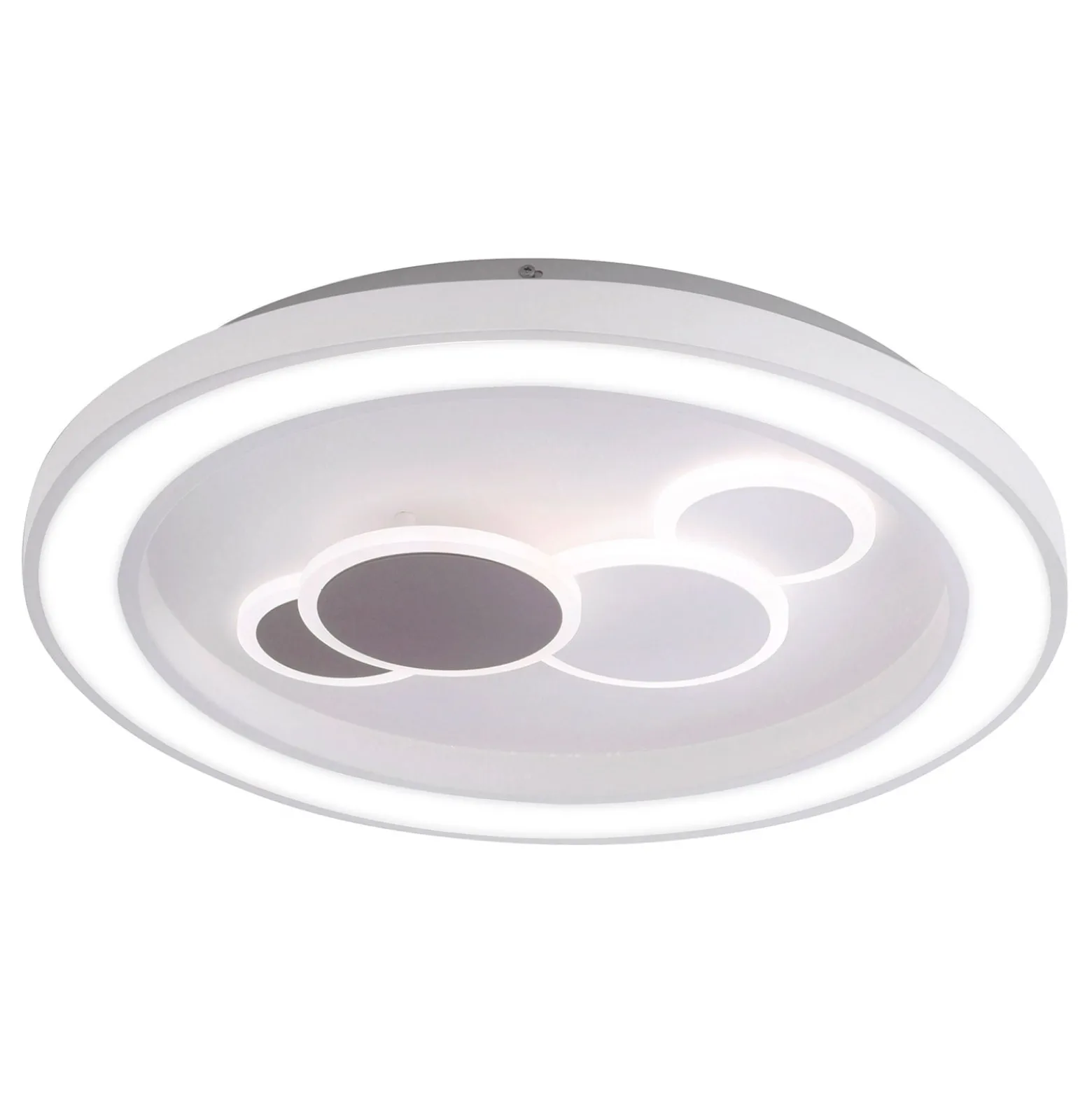 Paul Neuhaus LED-kattovalaisin Eliza, valkoinen, metalli, Ø 60 cm