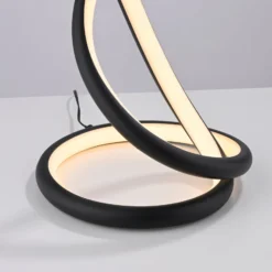 Paul Neuhaus LED-pöytälamppu Twist, musta, korkeus 42 cm