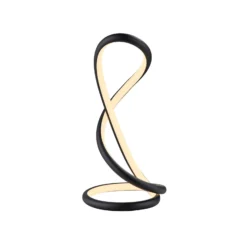 Paul Neuhaus LED-pöytälamppu Twist, musta, korkeus 42 cm