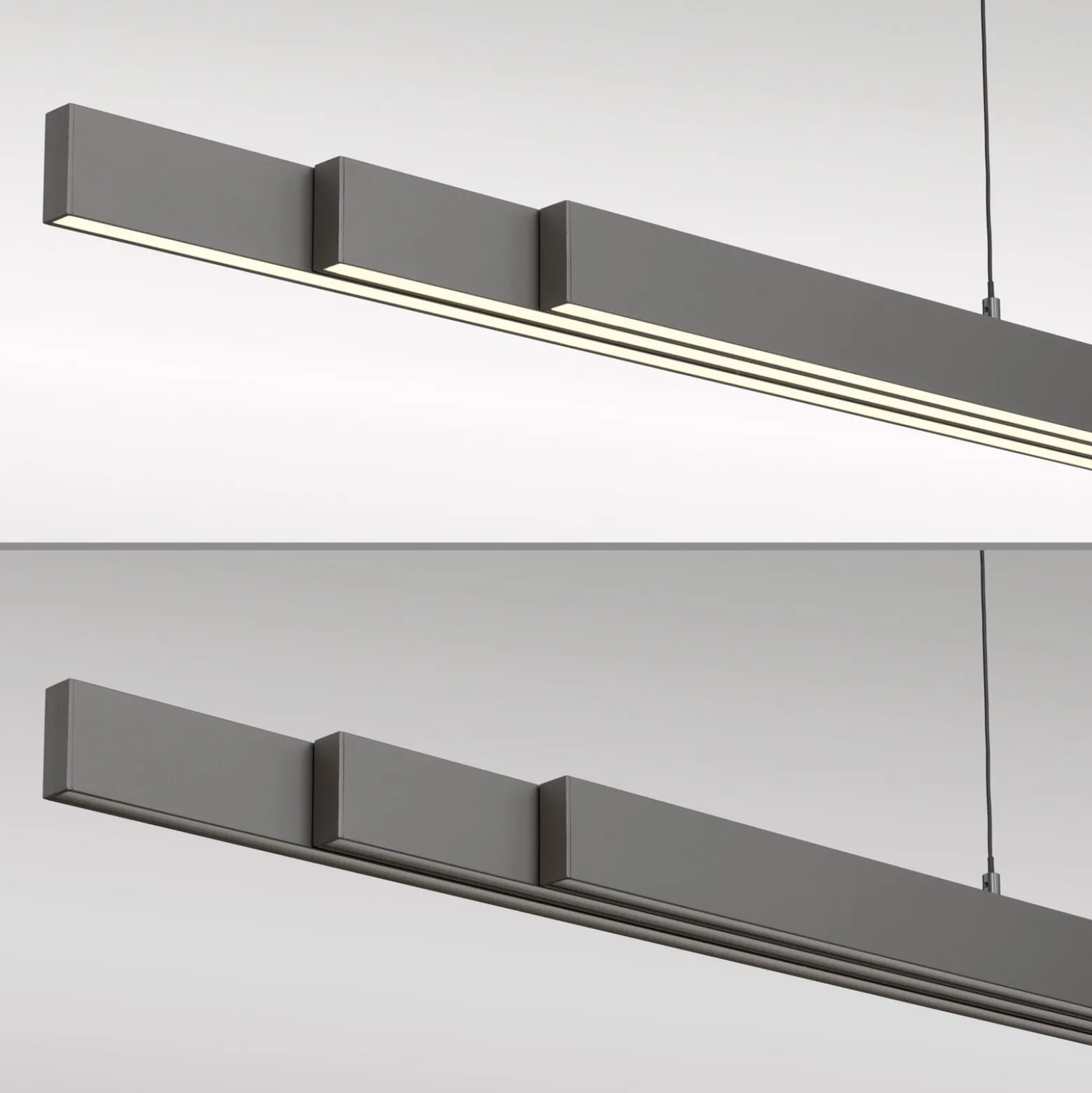Paul Neuhaus LED-riippuvalaisin Adriana Comfort Lift, harmaa, CCT