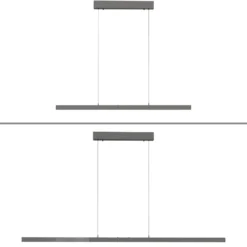 Paul Neuhaus LED-riippuvalaisin Adriana Comfort Lift, harmaa, CCT