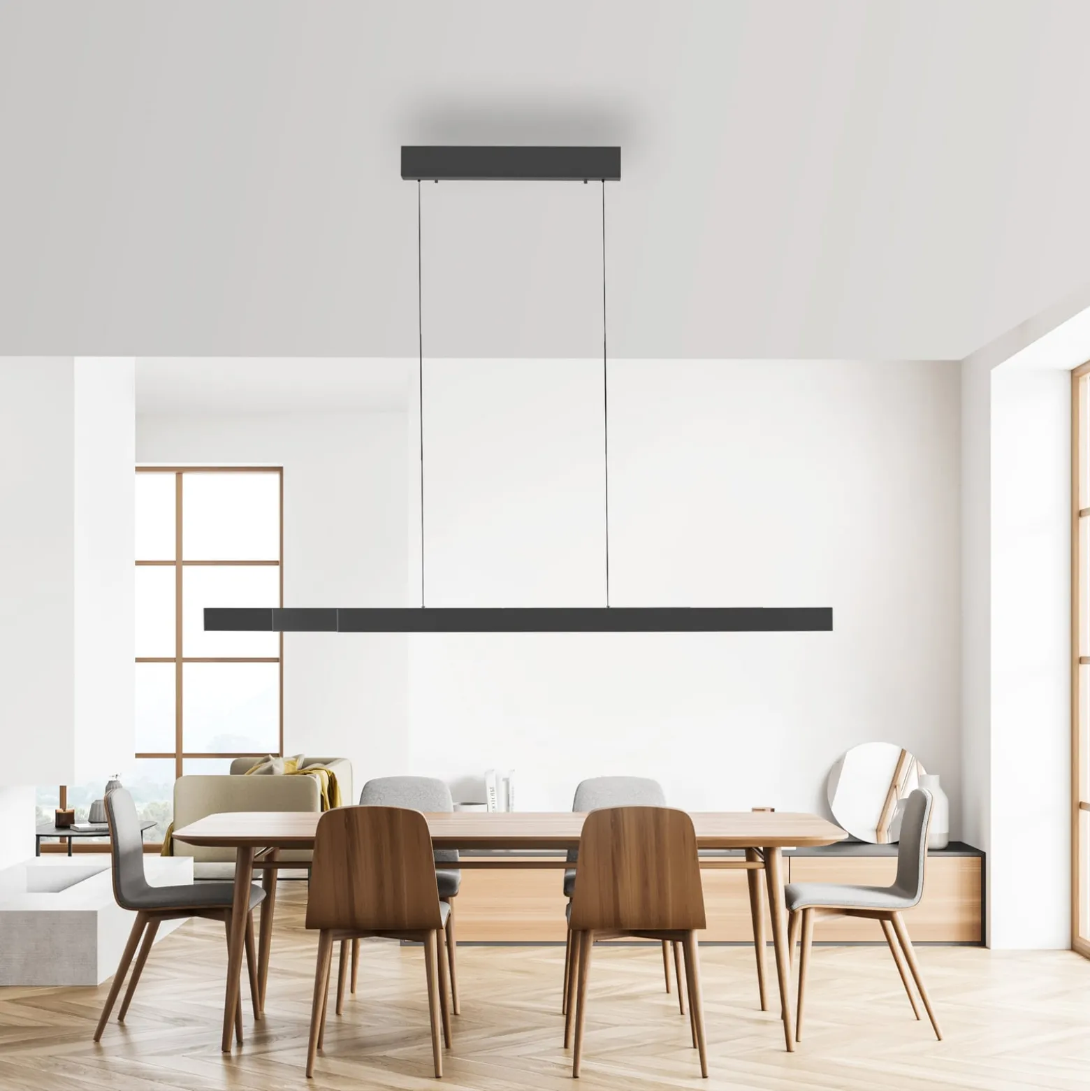 Paul Neuhaus LED-riippuvalaisin Adriana Square, harmaa, ylös/alas