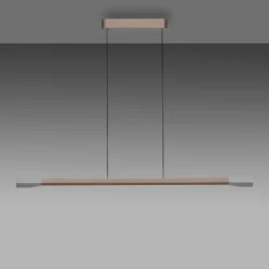 Paul Neuhaus LED-riippuvalaisin Hoop, ruskea, 128 cm, himmennettävä