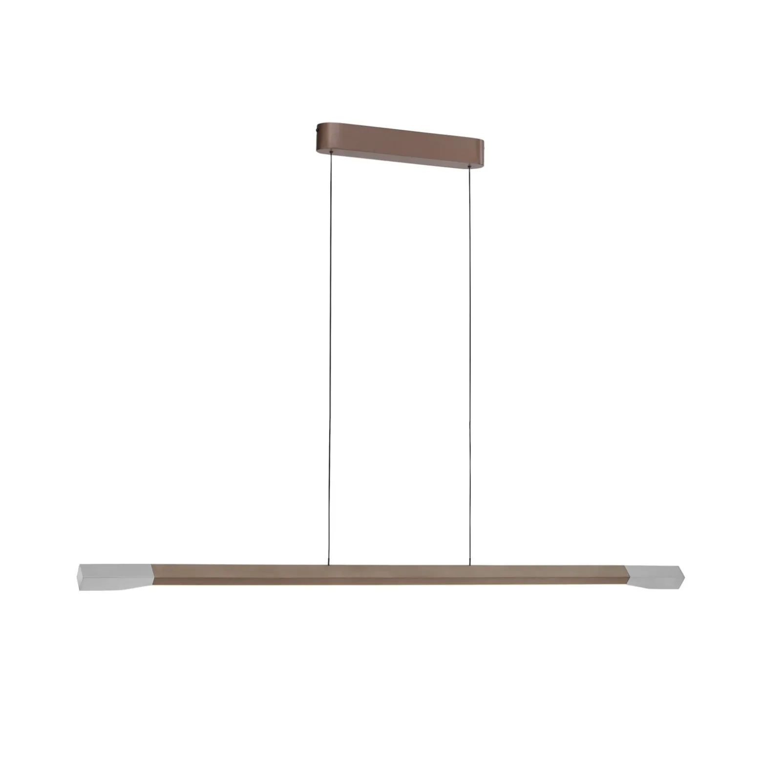 Paul Neuhaus LED-riippuvalaisin Hoop, ruskea, 128 cm, himmennettävä