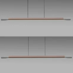 Paul Neuhaus LED-riippuvalaisin Hoop, ruskea, 128 cm, himmennettävä