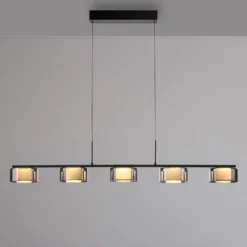 Paul Neuhaus LED-riippuvalaisin Rika, 119 cm, lasi, himmennettävä