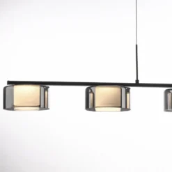 Paul Neuhaus LED-riippuvalaisin Rika, 119 cm, lasi, himmennettävä