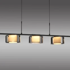 Paul Neuhaus LED-riippuvalaisin Rika, 119 cm, lasi, himmennettävä