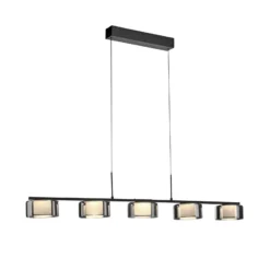 Paul Neuhaus LED-riippuvalaisin Rika, 119 cm, lasi, himmennettävä