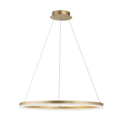 Paul Neuhaus LED-riippuvalaisin Titus, Ø 80 cm, messinkiä, himmennettävä