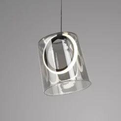Paul Neuhaus LED-riippuvalaisin Zula, savunharmaa, Ø 15 cm, lasi