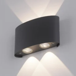 Paul Neuhaus LED-ulkoseinävalaisin Carlo, 13 cm, musta