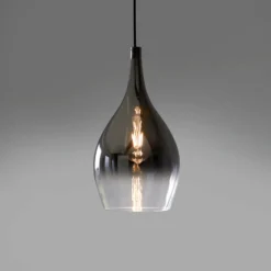 Paul Neuhaus Pilua -riippuvalo, savuharmaa, lasi, Ø 20 cm, E27