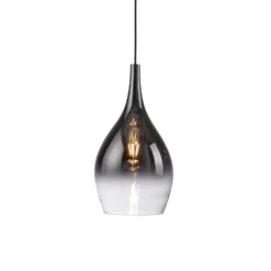 Paul Neuhaus Pilua -riippuvalo, savuharmaa, lasi, Ø 20 cm, E27