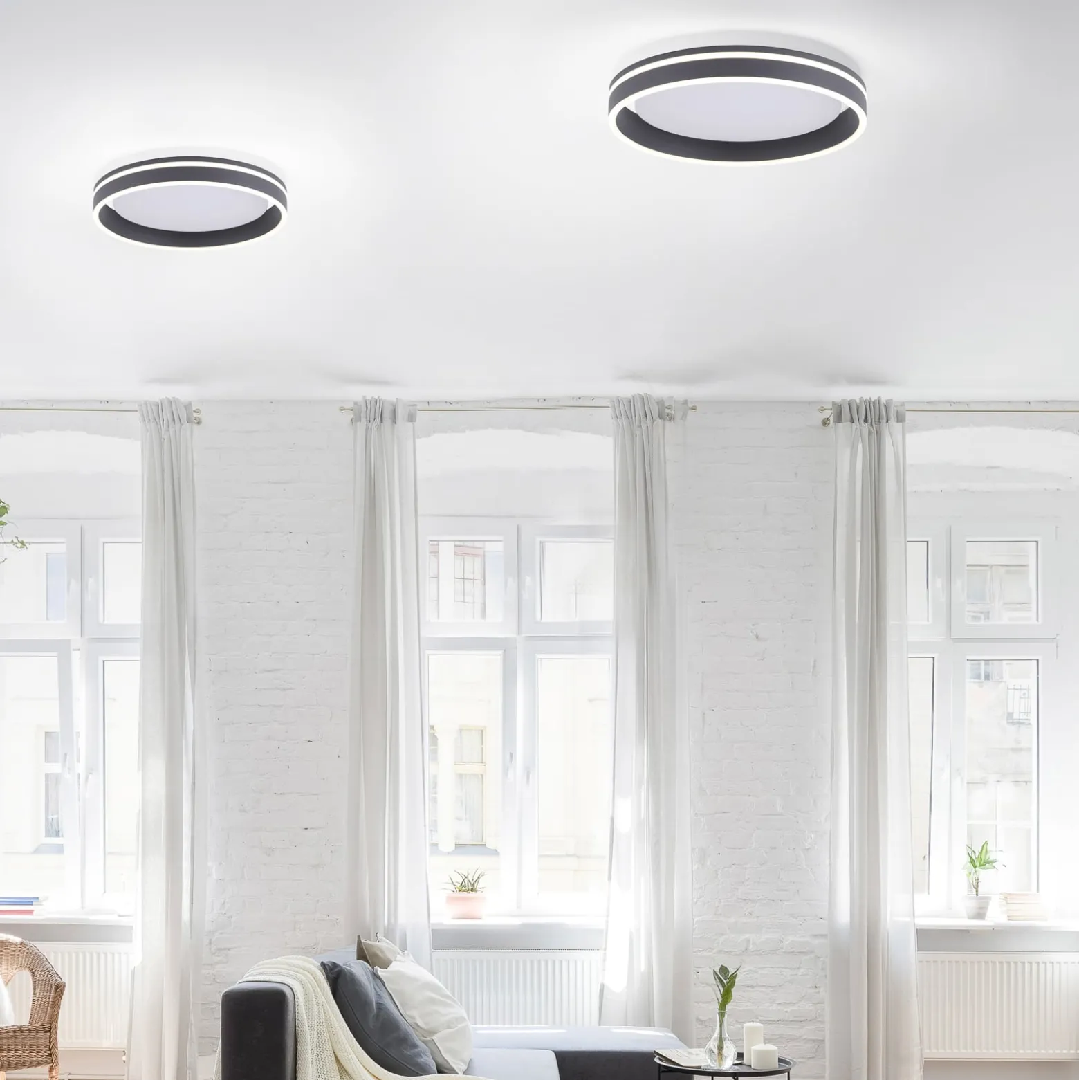 Paul Neuhaus Q-VITO LED kattovalaisin 40cm antrasiitti