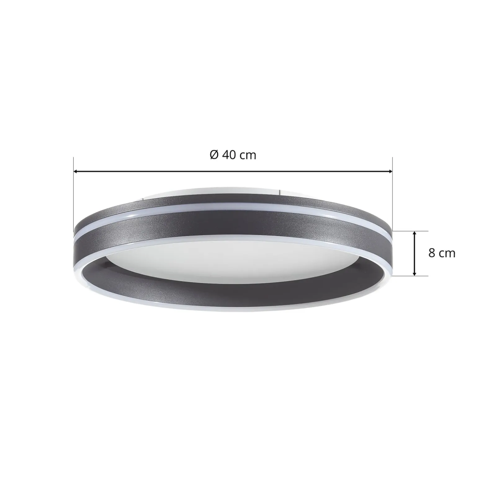 Paul Neuhaus Q-VITO LED kattovalaisin 40cm antrasiitti