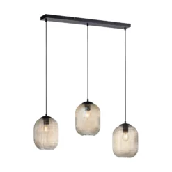 Paul Neuhaus Shitake riippuvalaisin, meripihka, lasi, 86 cm, E27