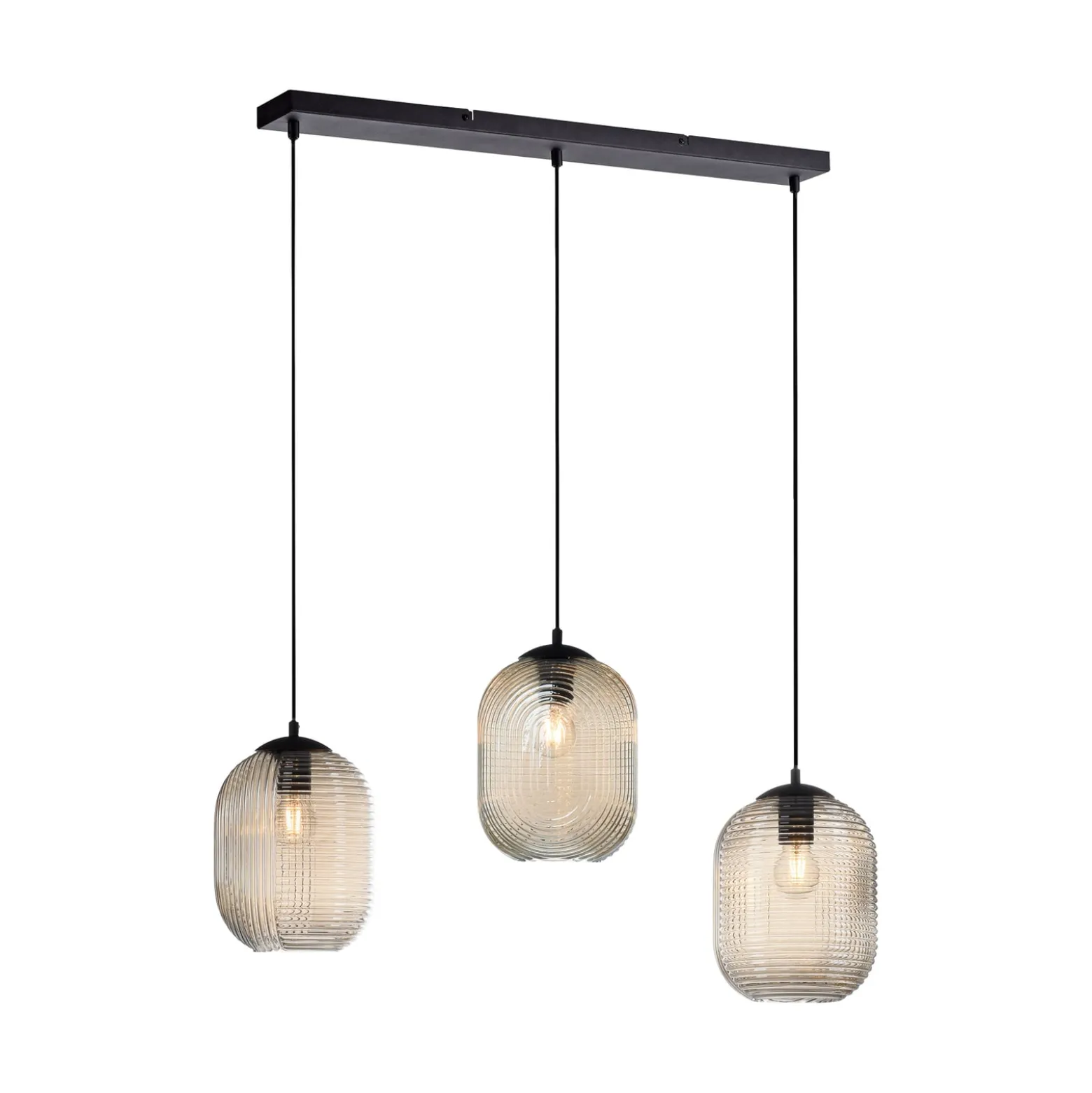 Paul Neuhaus Shitake riippuvalaisin, meripihka, lasi, 86 cm, E27