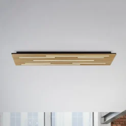 Paul Neuhaus Smart LED kattovalaisin Q-Acoustic puu 115 x 31cm