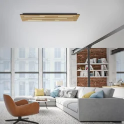 Paul Neuhaus Smart LED kattovalaisin Q-Acoustic puu 115 x 31cm