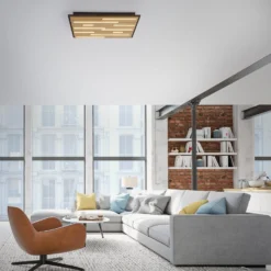 Paul Neuhaus Smart LED kattovalaisin Q-Acoustic puu 62 x 62 cm 62 x 62 cm