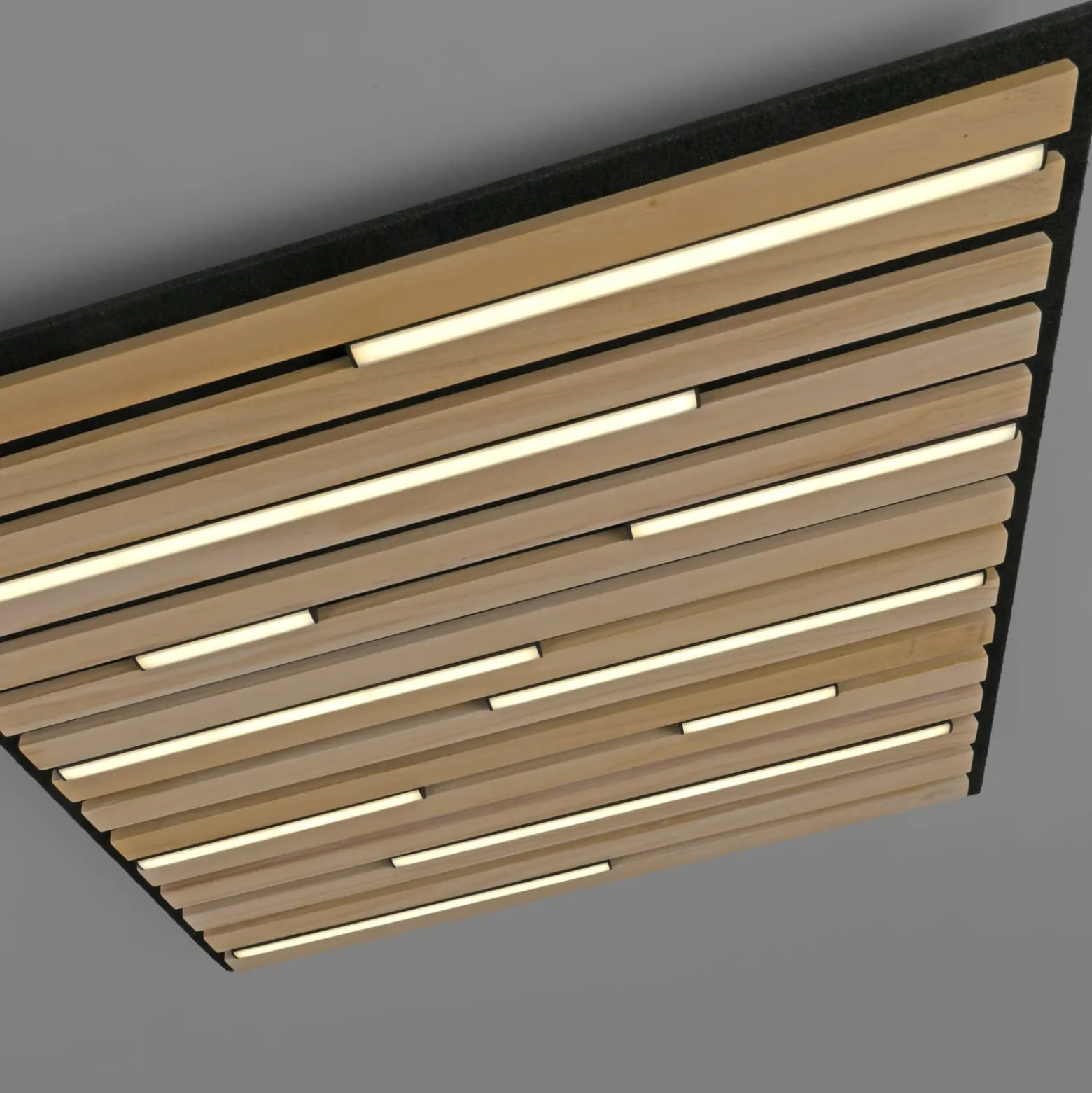 Paul Neuhaus Smart LED kattovalaisin Q-Acoustic puu 62 x 62 cm 62 x 62 cm