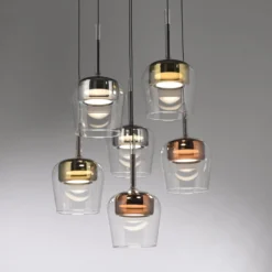 Paul Neuhaus Smart LED-riippuvalaisin Q-Kon monivärinen 6-valo 6 valoa