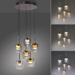 Paul Neuhaus Smart LED-riippuvalaisin Q-Kon monivärinen 6-valo 6 valoa