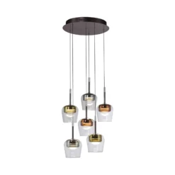 Paul Neuhaus Smart LED-riippuvalaisin Q-Kon monivärinen 6-valo 6 valoa