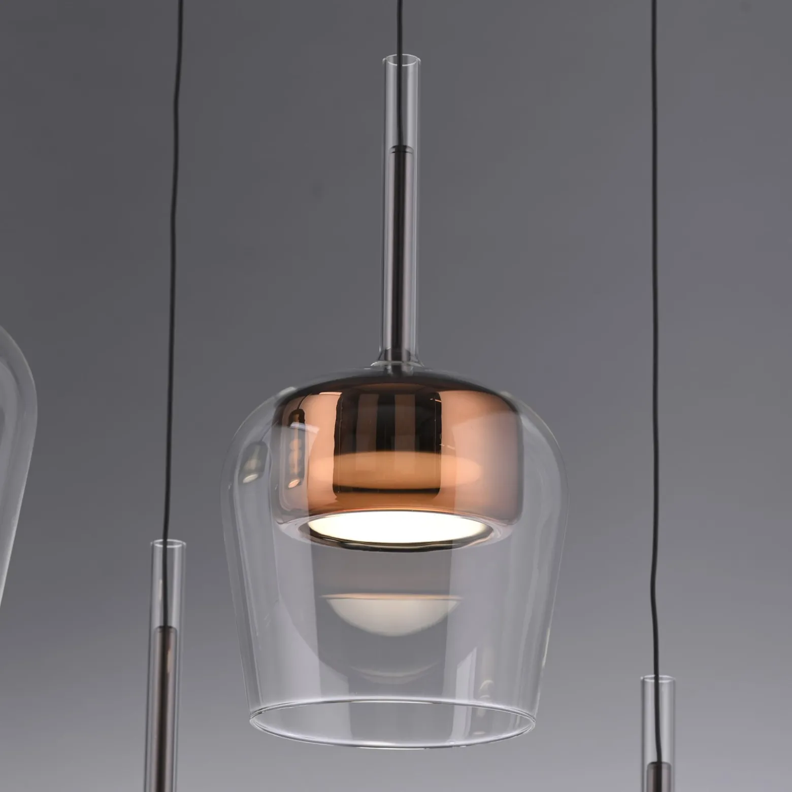 Paul Neuhaus Smart LED-ripustusvalaisin Q-Kon kuparin värinen Ø 21 cm