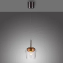 Paul Neuhaus Smart LED-ripustusvalaisin Q-Kon kuparin värinen Ø 21 cm