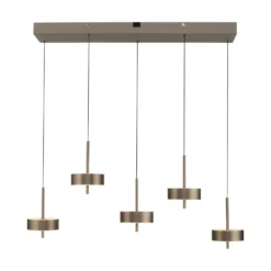 Paul Neuhaus Smart LED-ripustusvalaisin Q-Rotate tummanruskea 5-valoisena