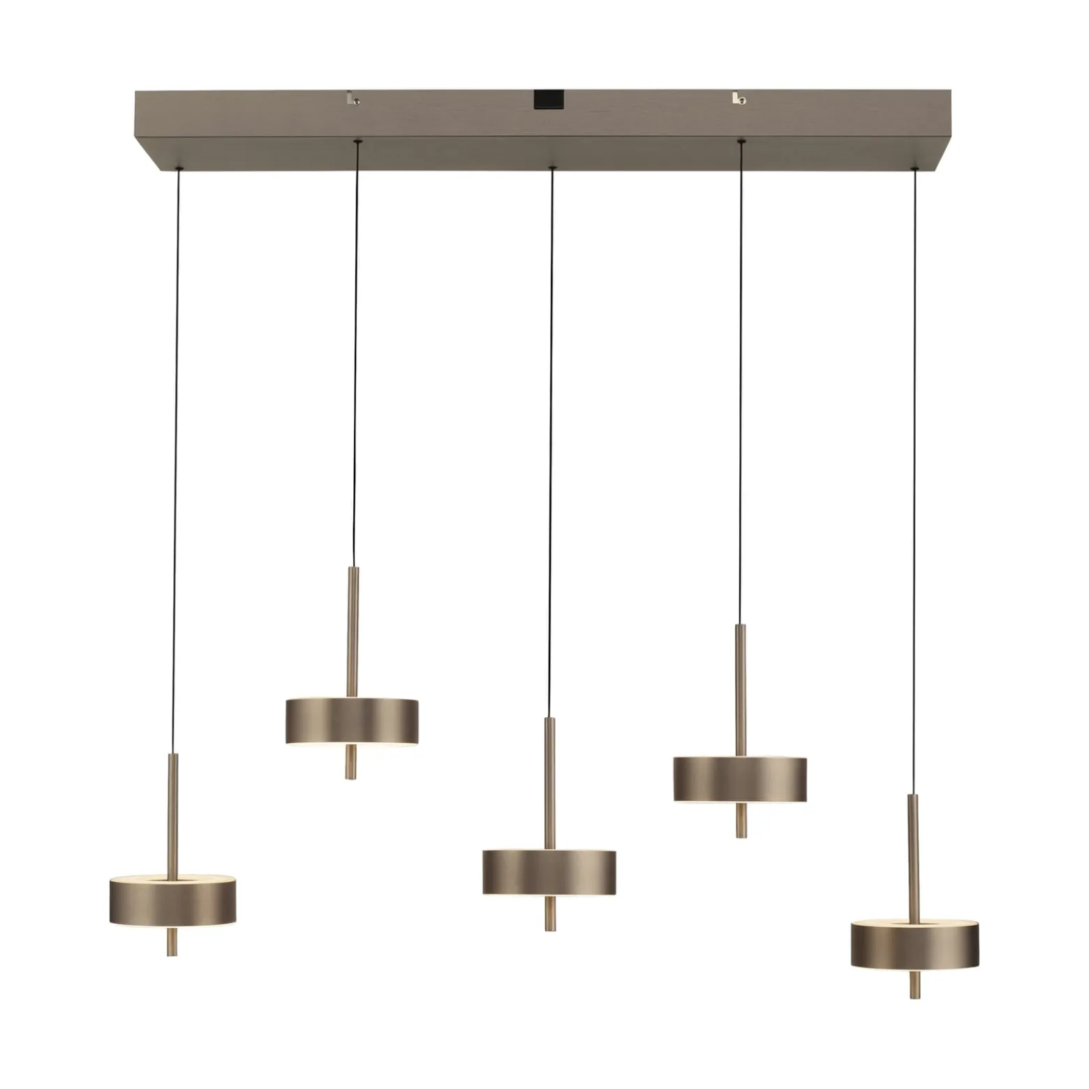 Paul Neuhaus Smart LED-ripustusvalaisin Q-Rotate tummanruskea 5-valoisena
