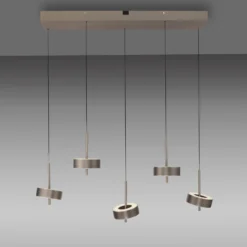 Paul Neuhaus Smart LED-ripustusvalaisin Q-Rotate tummanruskea 5-valoisena