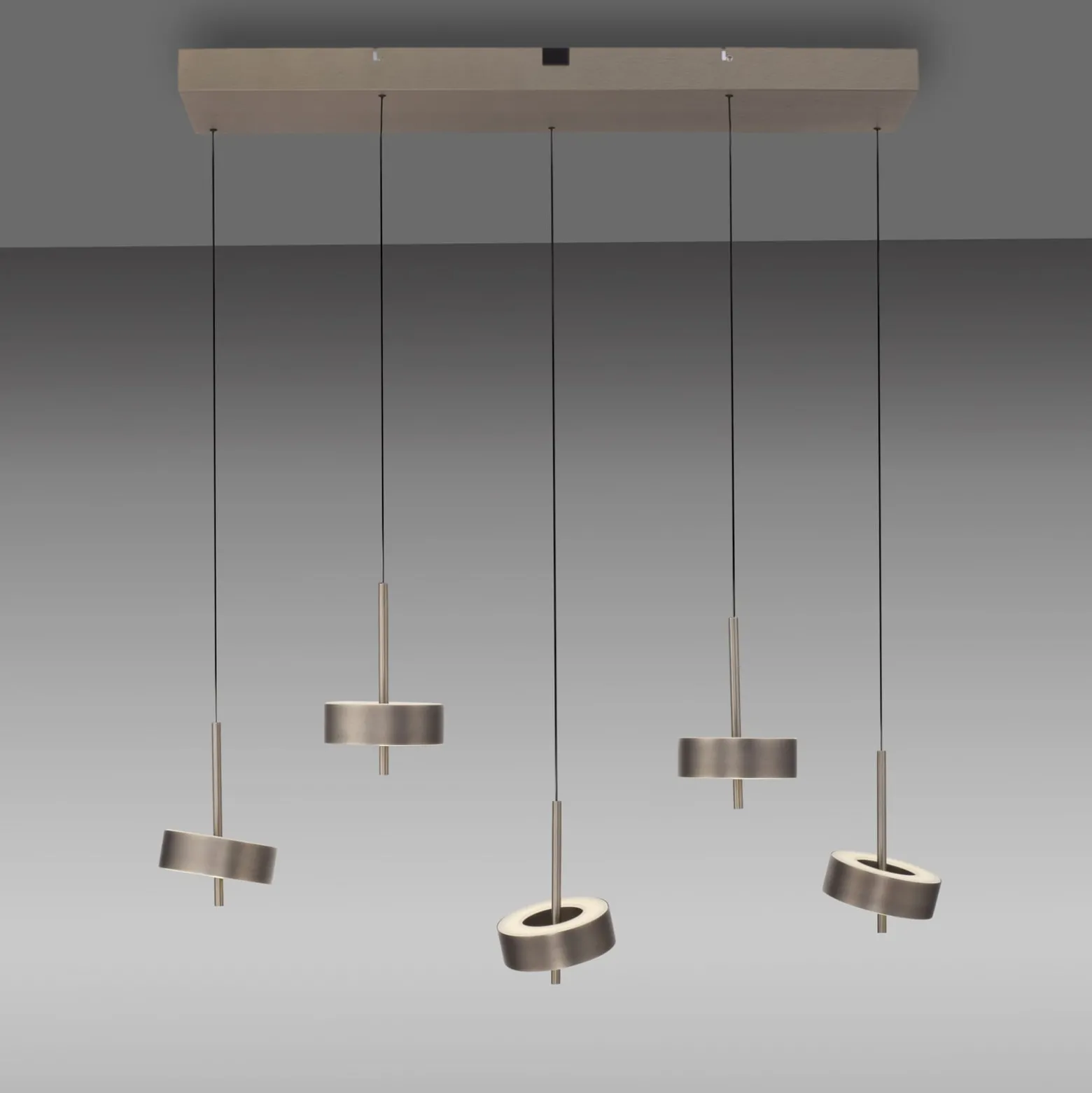 Paul Neuhaus Smart LED-ripustusvalaisin Q-Rotate tummanruskea 5-valoisena