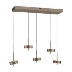 Paul Neuhaus Smart LED-ripustusvalaisin Q-Rotate tummanruskea 5-valoisena