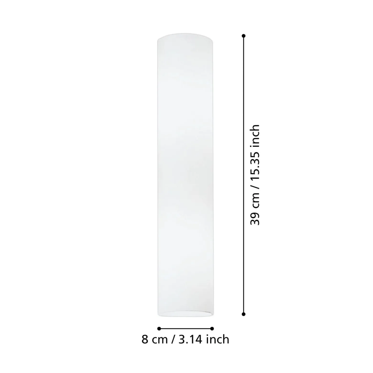 Pelkistetty Zena-seinävalaisin, korkeus 39 cm