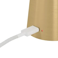 Piccola-LED-akkulamppu, messinkivärinen, korkeus 28 cm, IP54
