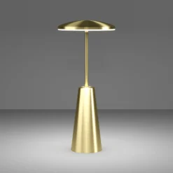 Piccola-LED-akkulamppu, messinkivärinen, korkeus 28 cm, IP54