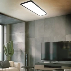 Pinta-asennettava LED-paneeli Slim 58x20cm on/off 4,000K musta
