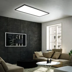 Pinta-asennettava LED-paneeli Slim 58x20cm on/off 4,000K musta