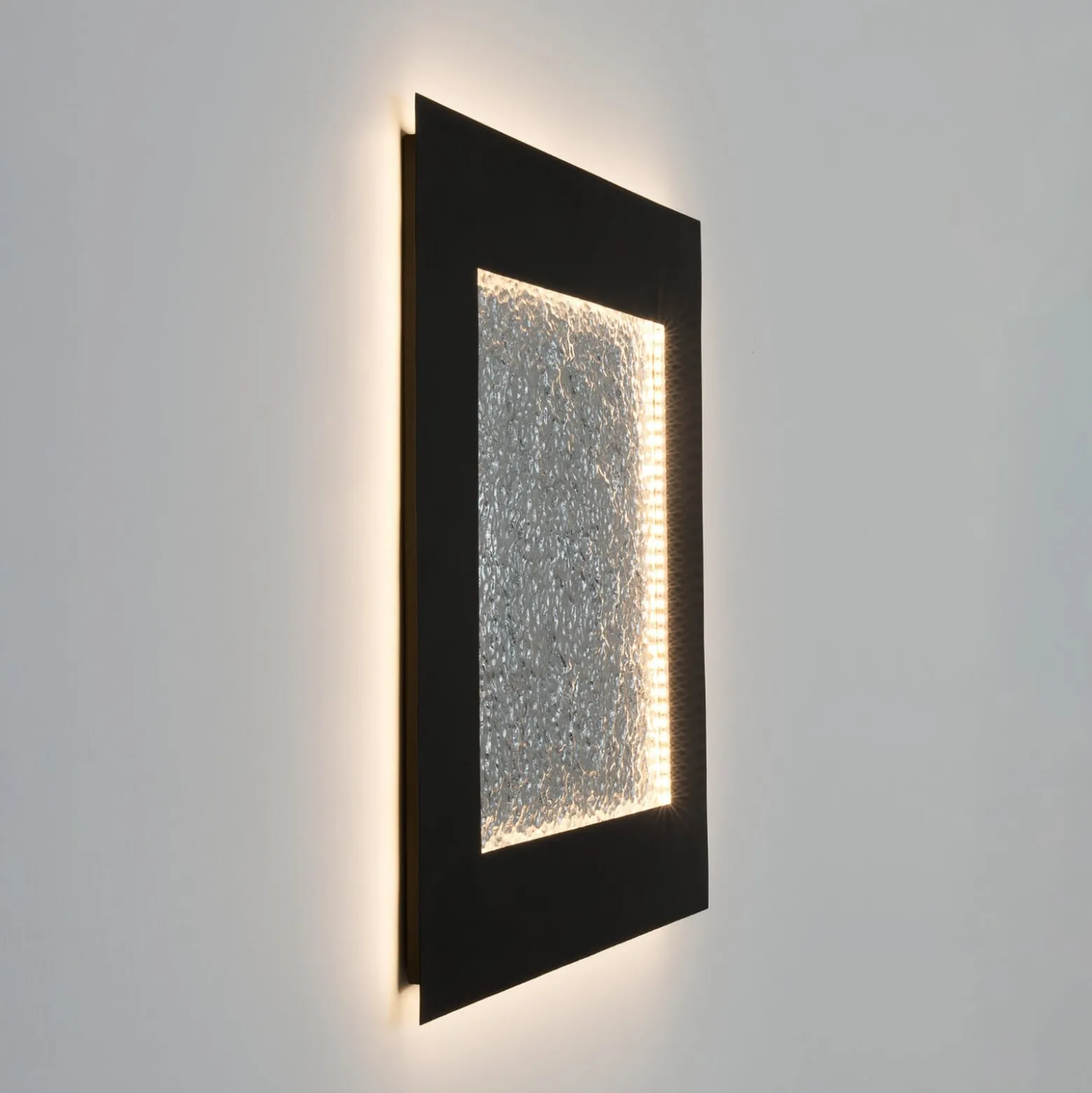 Plenilunio Eclipse LED-seinävalaisin, ruskea/hopeanvärinen, 80 cm