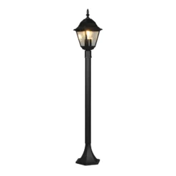 Polkuvalaisin Livenza, musta, korkeus 100 cm, alumiinia, IP44